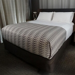 AHS Simplicity Collection T-200 Blockchain Decorative Top Sheets King 114x100 100% Polyester Sterling 12 Per Case Price Per Each